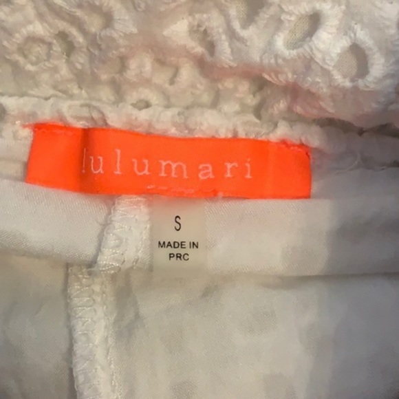 Lulumari White Eyelet Cut Out Dress Small - Picture 3 of 8